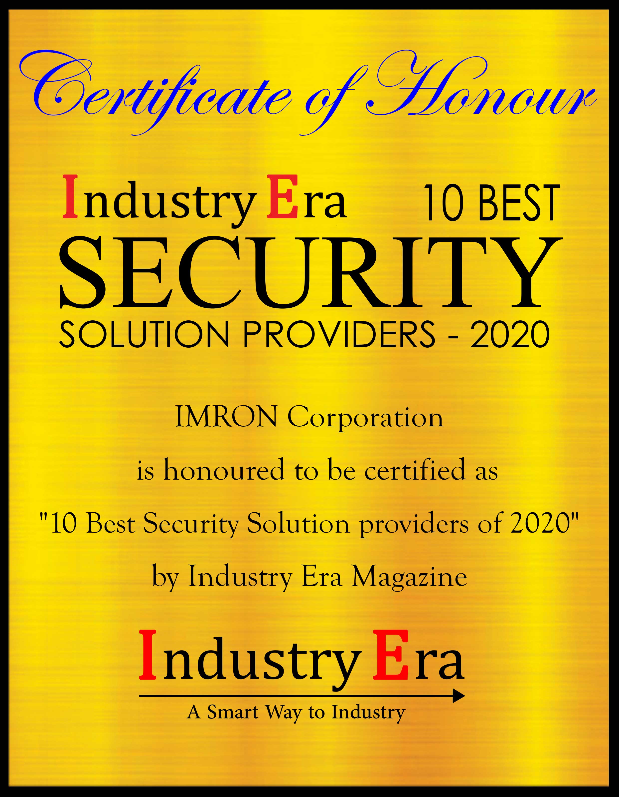 Imron Hussain President IMRON Corporation, 10 Best Security Solution Providers of 2020